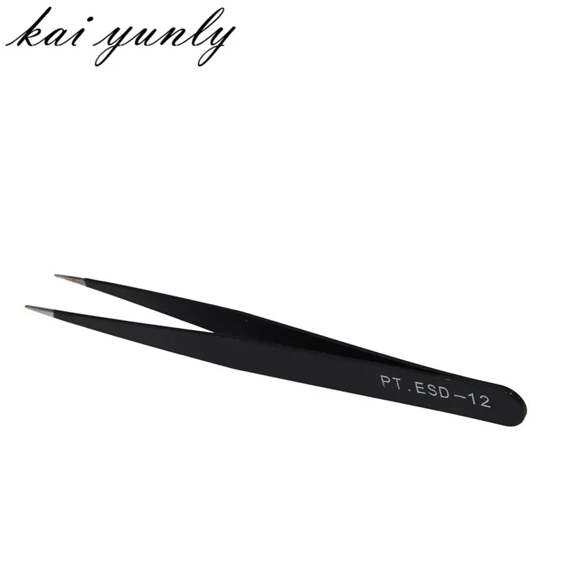 1PCS Precision Tweezer Antistatic Tweezers Stainless Steel Tweezers