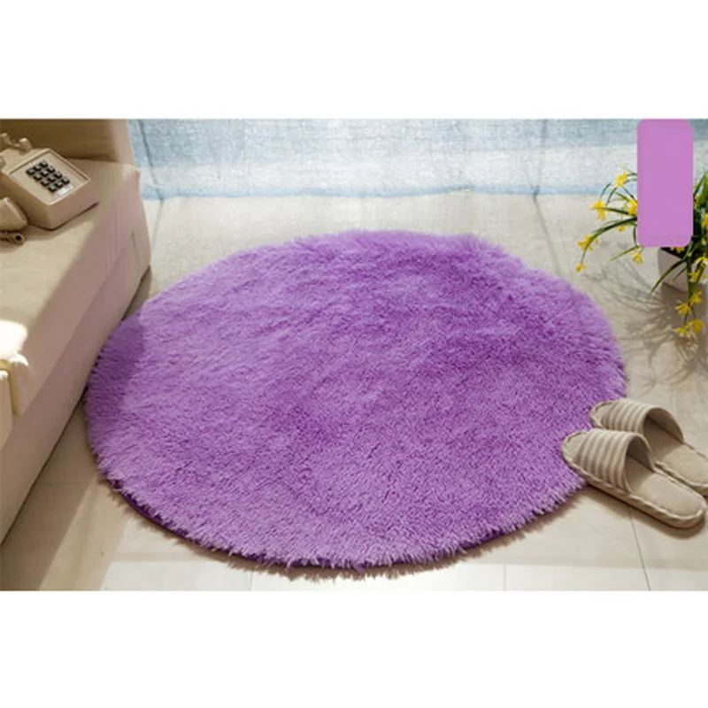 100cm Round Bathroom Mats Large Red Coral Fleece Bedroom Carpet Non-Slip Green Kitchen Bath Door Mats Outdoor Free Shipping