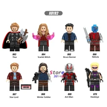 Único Infinito Guerra Avengers Thor AntMan Winter Soldier Bruce Banner Feiticeira Escarlate figura blocos de construção de brinquedos para crianças
