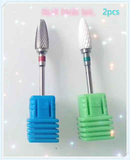 2pcs Co Ceramic Nail Drill Bit Pedicure Machine Fine Carbide 2pcs Co Ceramic Nail Drill Bit Pedicure Machine Fine Carbide Burr Calluses Flame Tools