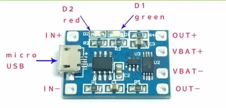 5 шт. Micro USB 5 в 1A 18650 TP4056 модуль зарядного устройства литиевой батареи зарядная плата с защитой двойные функции 1A li-ion