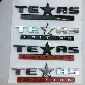 

20X 3D ABS New TEXAS EDITION Rear Boot Trunk Car Auto Sticker Silver TEXAS EDITION Badge Car Side Wing Auto Car Emblem
