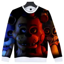 Five Nights at Freddy/Осенняя толстовка с 3D принтом, г., модная крутая длинная футболка для мальчиков, детские толстовки с капюшоном, топы, одежда с принтом