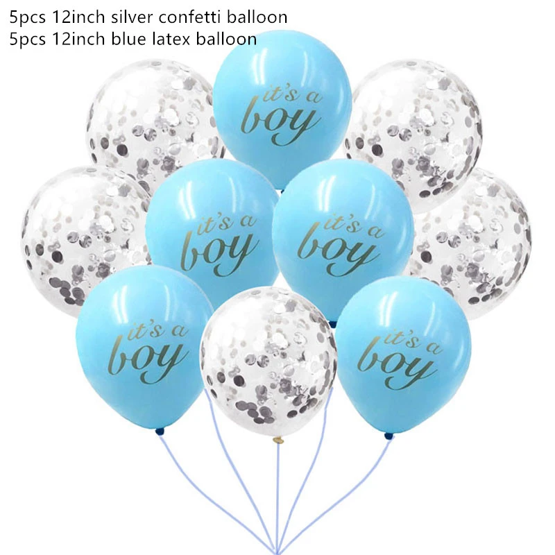 Воздушный шар на день рождения Babyshower, воздушный шар на день рождения для мальчиков/девочек, украшение для вечеринки на день рождения, воздушный шар для детей, декор для детей, воздушные шары - Цвет: 10pcs boy set