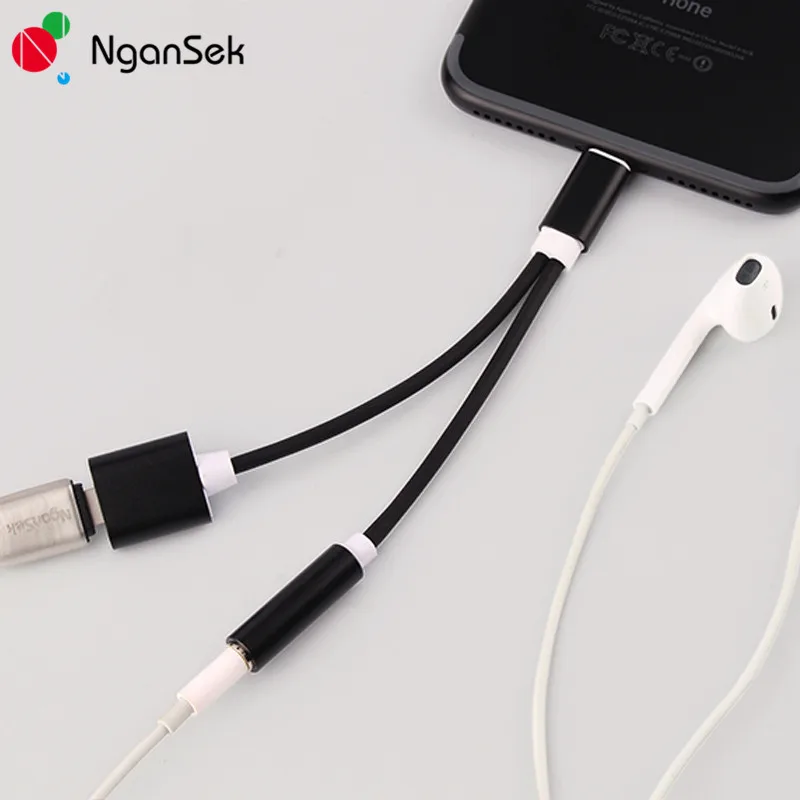 For iPhone 7 7 Plus Lighting to 3.5mm Headphone Headset