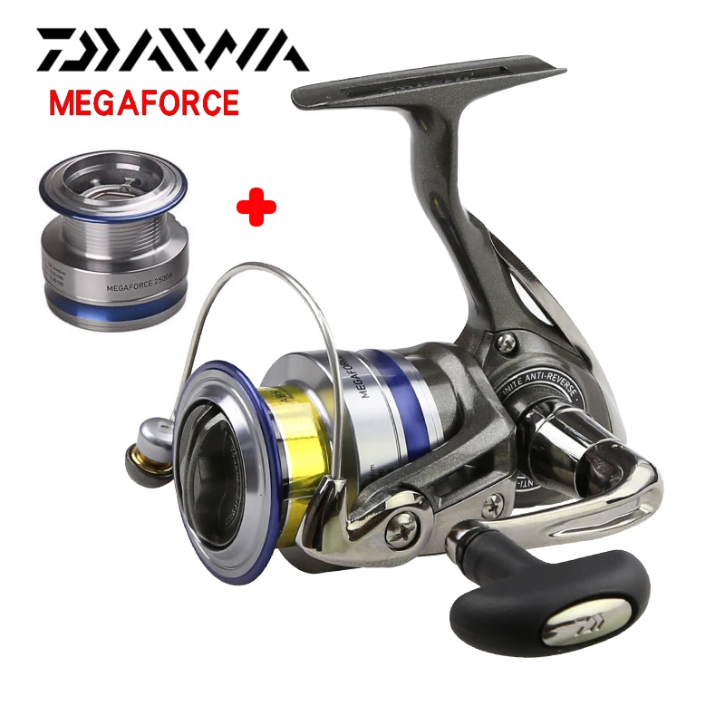 DAIWA MEGAFORCE спиннинговые Рыболовные катушки с запасной ABS катушкой 2000A 2500A 3000A 4000A спиннинговое колесо Carretilha Pesca аксессуары