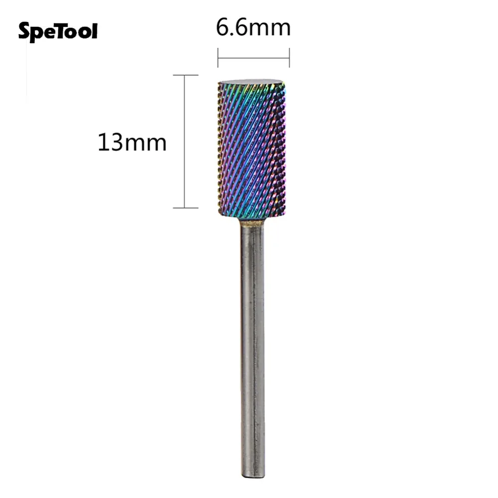  SpeTool Multi-color Coated Tungsten Carbide Nail Drill Bit For Electric Manicure Machines Pedicure 