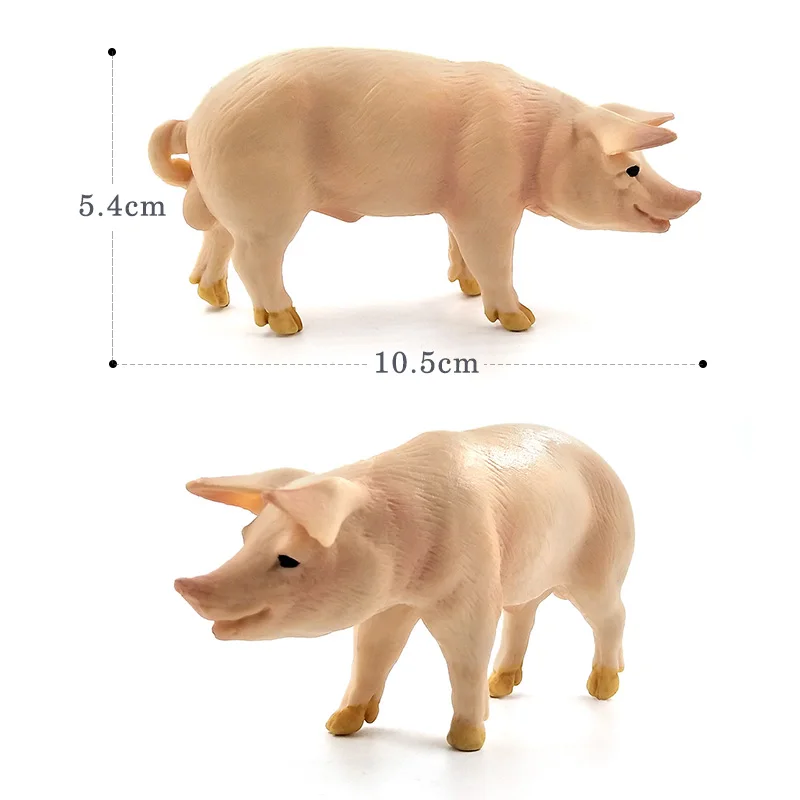 Сельскохозяйственная модель животного, свинья кабана, фигурки, пластиковая игрушка для украшения, обучающая игрушка, лучший рождественский подарок для детей