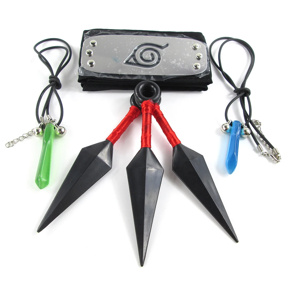 

Cosplay Naruto Akatsuki Hidan Ninja Headband+Necklace+Ring 3Pcs/Set