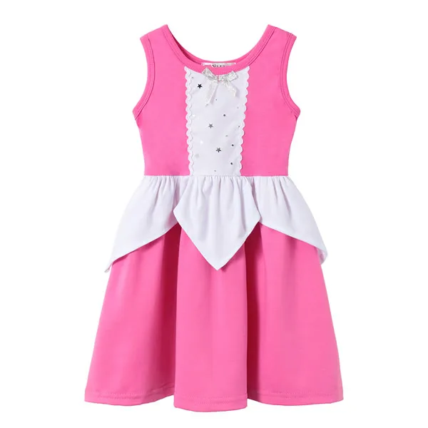 Платье для маленьких девочек с изображением Микки Мауса; детские маскарадные костюмы Ариэль; летнее платье принцессы Белоснежки для маленьких девочек; костюмы Белль - Цвет: Aurora Dress