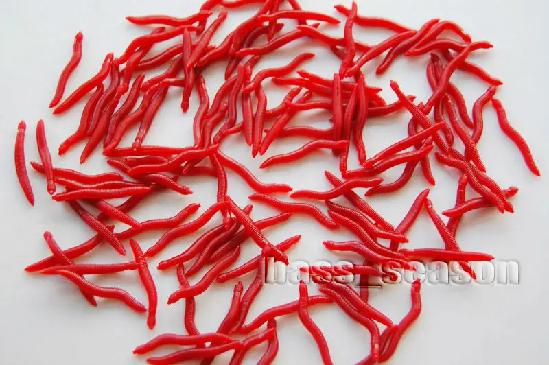 120 X 4cm 0.3g Soft Lure Red Worms EarthWorm Fishing Plastic Lures Free Shipping | Спорт и развлечения