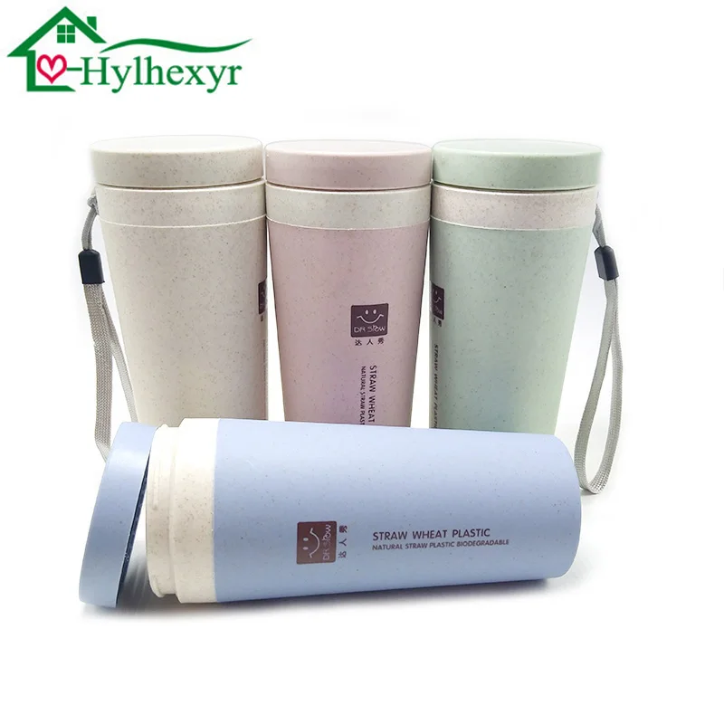 

2017 Wheat Straw Hand Coffee Mugs Fashion Vacuum Mini Student Insulation Cup Cheap Glass cups & Affordable Sporty Thermal Bottle
