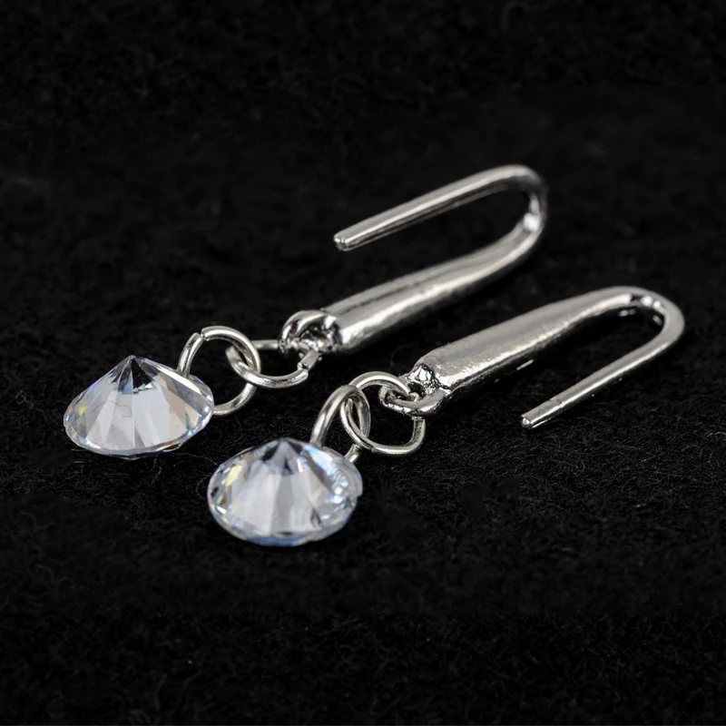 Silver Color Chandelier Crystal Long Earrings for Women Rhinestone Hoop Dangle Earring Hanging Earring Bridal Wedding Jewelry