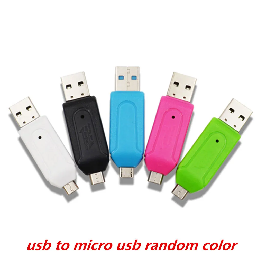 Type C и Micro USB и USB 2 в 1 OTG кард-ридер высокоскоростной USB2.0 Универсальный OTG TF/SD для Android компьютера удлинители - Цвет: show as photo