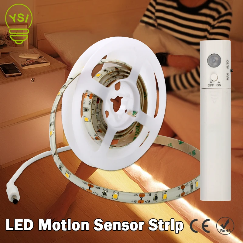 YSI Motion Activated Led Strip Waterproof Flexible SMD2835 With Motion Sensor LED IP65 Night