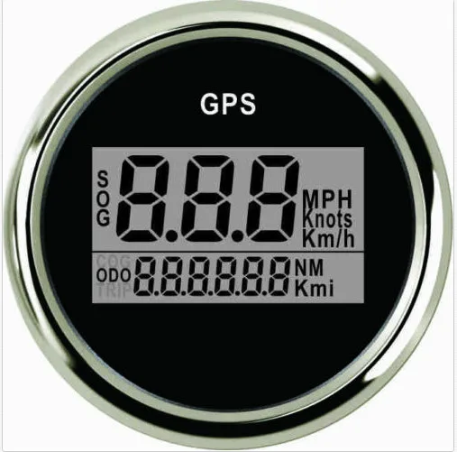 52 мм черный цифровой gps Спидометр PLG2-BS-gps(800-00158