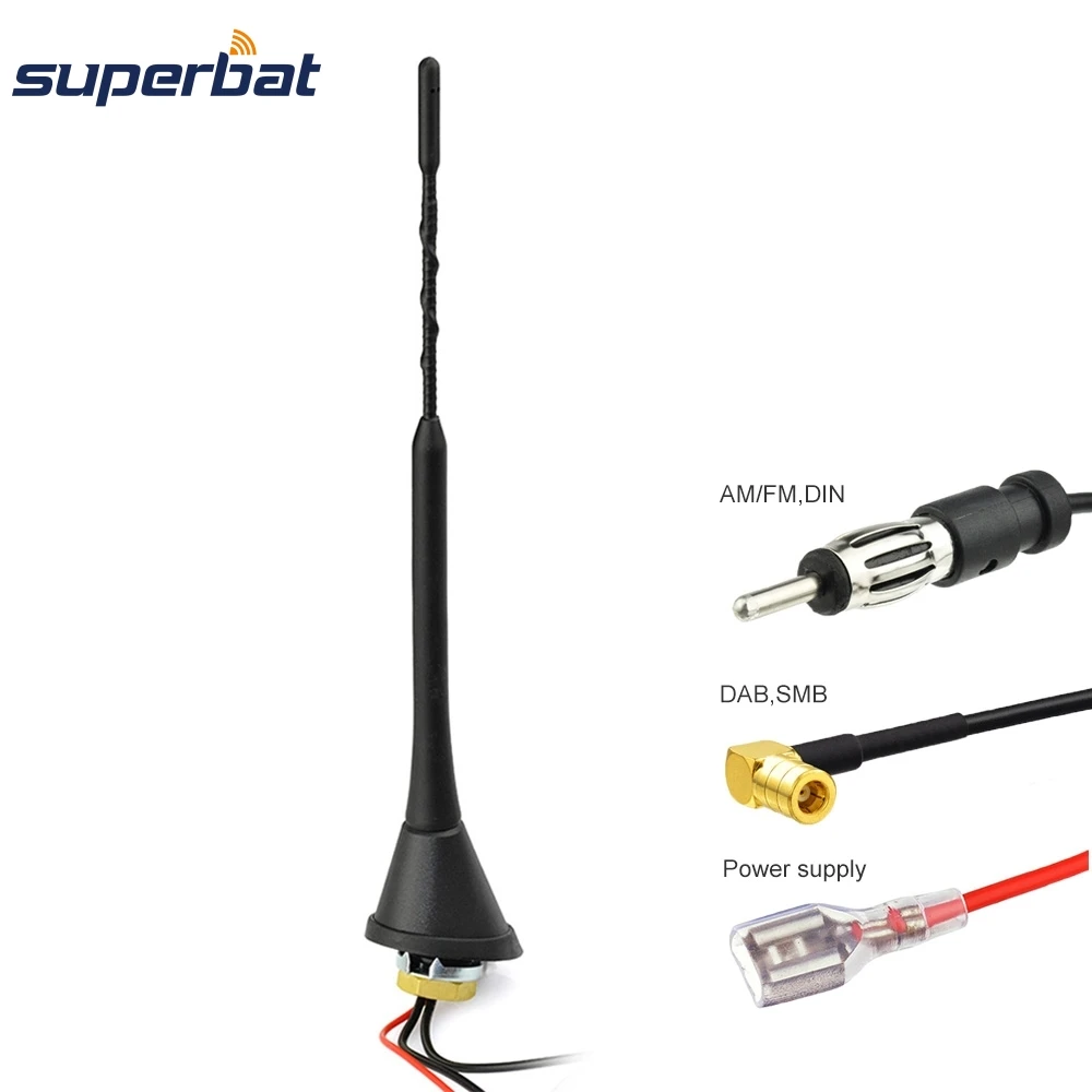 Универсальная цифровая DAB антенна с креплением на крышу Superbat усилителем для + AM/FM