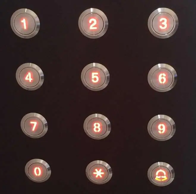 

ELEWIND 19mm illuminated number push button switch(PM193F-11/R/12V/S With illuminated symbol)