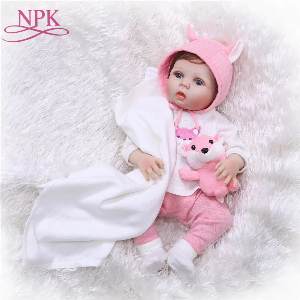 NPK 55cm Full Silicone Vinyl Reborn Baby Doll Toys Lifelike Soft Touch Newborn babies Doll Reborn Birthday Gift Girls Brinquedos цена NPK 55cm Full Silicone Vinyl Reborn Baby Doll Toys Lifelike Soft Touch Newborn babies Doll Reborn Birthday Gift Girls Brinquedos цены онлайн