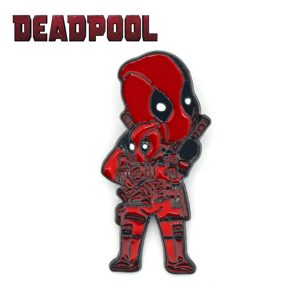 

FINETOYS Marvel Comics The Avengers Deadpool Metal Badge Brooch Pin Chest Button Cartoon Ornament Cosplay Collection Toy Hot