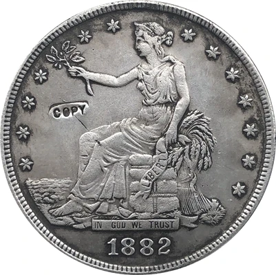 1882 Trade Dollar COIN COPY