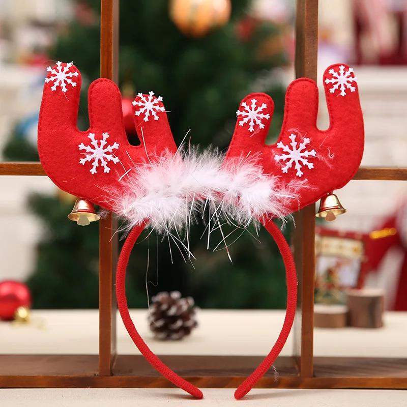 Повязка на голову с оленем, рога, косплей, рога, Рождественские оленьи уши, повязка на голову, рога, обруч для волос аксессуары для взрослых детей, Navidad
