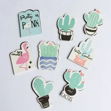 4 шт./партия мультфильм Кактус Фламинго Закладка-магнит бумажный зажим школьные офисные поставки Escolar Papelaria канцелярские принадлежности для студентов