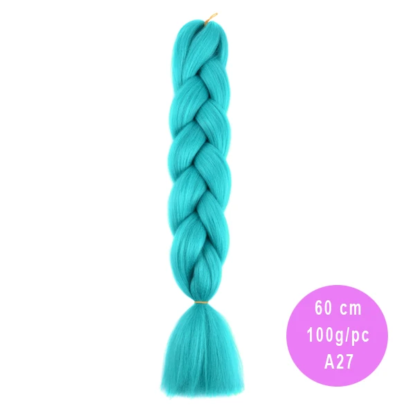 AliRobam Ombre Jumbo Braids Hairstyles Hair For Russian Women Big Box Braids Colors Synthetic Braiding Hair 24'' 100g - Цвет: # Серый