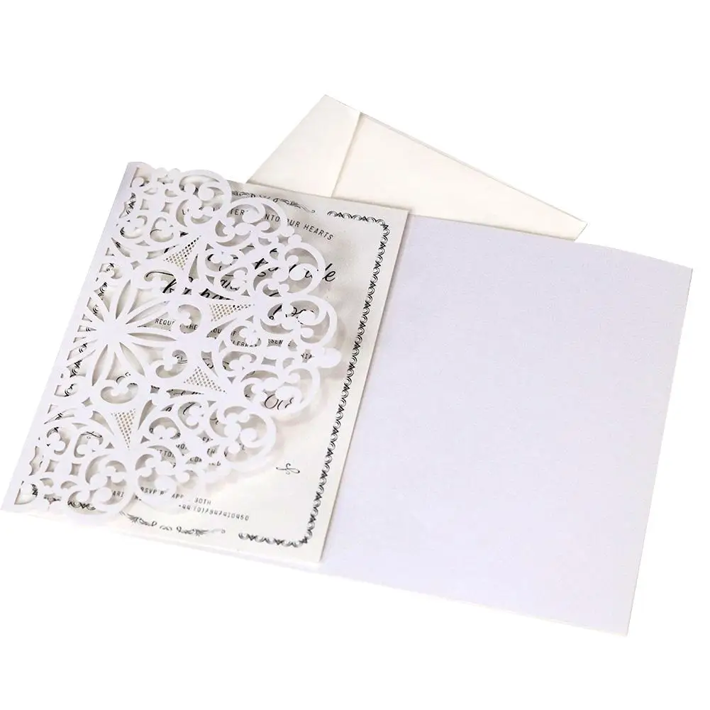  2018 New 10pcs New Laser Cut Wedding Invitations Cards Greeting Cards Business Invitations Cards Pa - 32921650307
