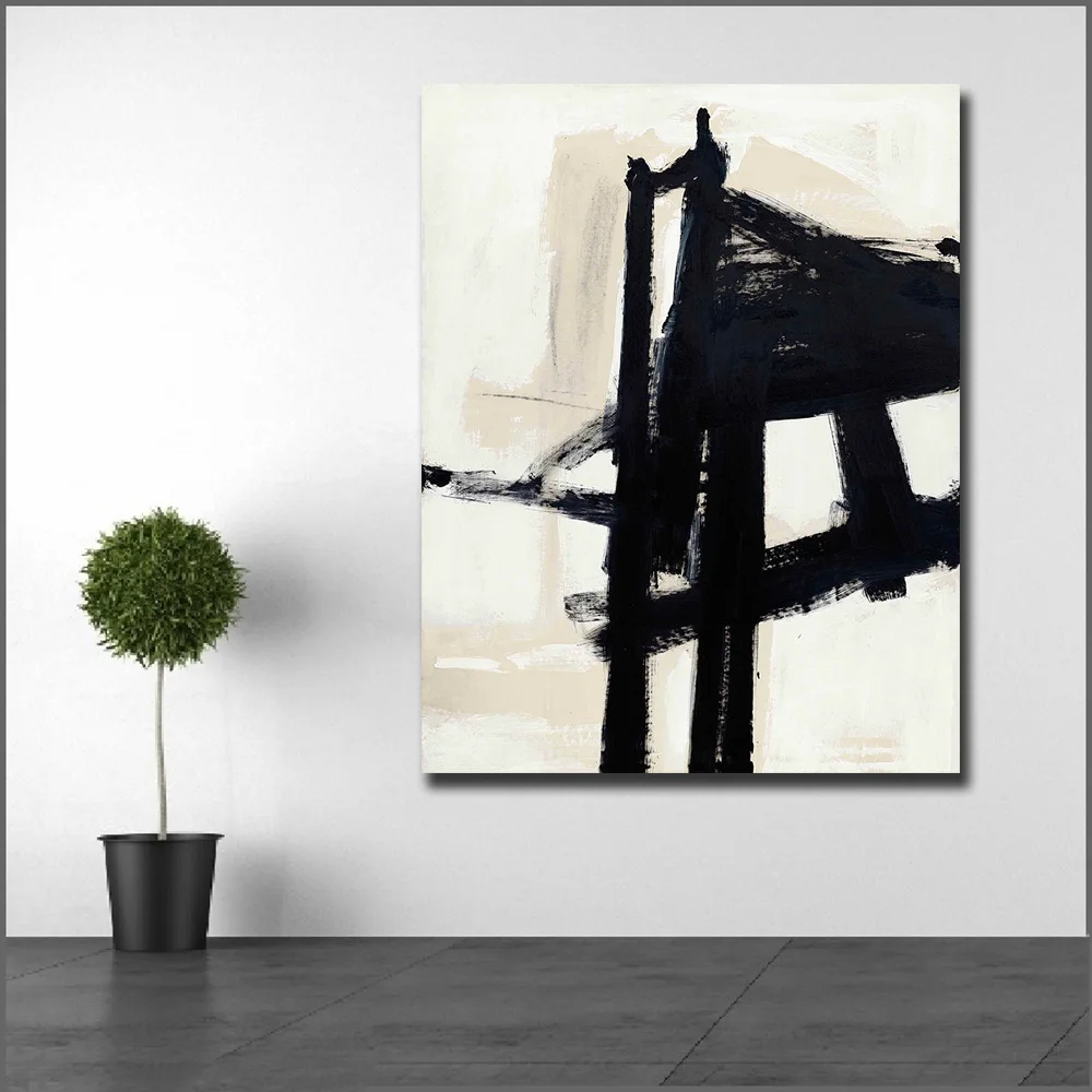 Большой размер картина маслом Franz_kline_light_mechanic стены искусства картины на холсте для гостиной и спальни без рамок WLONG