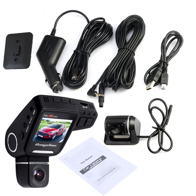 Автомобильный видеорегистратор с двумя объективами Range Tour, Dashboard camera C10s Plus, Full HD, 1080 P, 2,0 дюйма, ЖК-дисплей, 170 градусов, g-сенсор, видеорегистратор, видеорегистратор