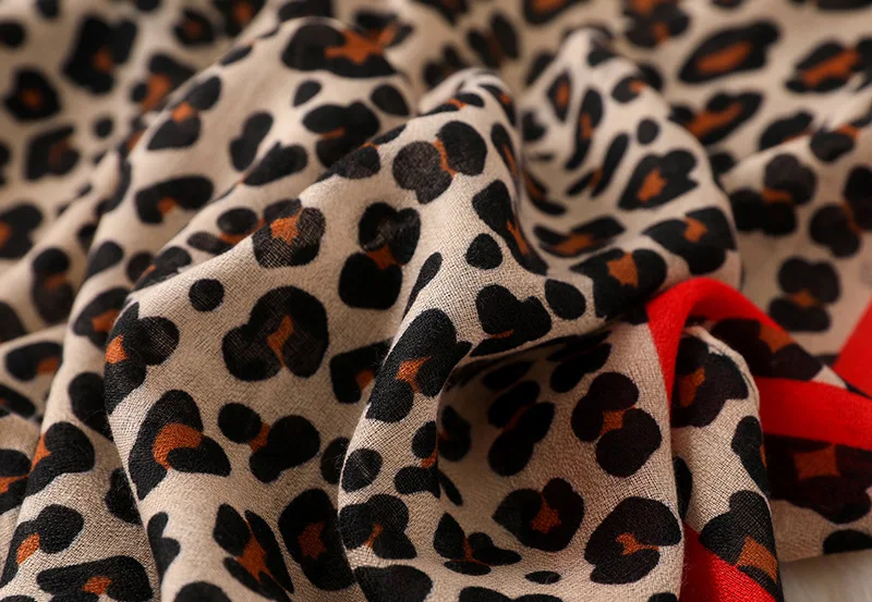 Женские леопардовые шарфы, шали, зимние теплые женские шали и палантины, мягкая пашимина женская дизайнерская Пашмина бандана
