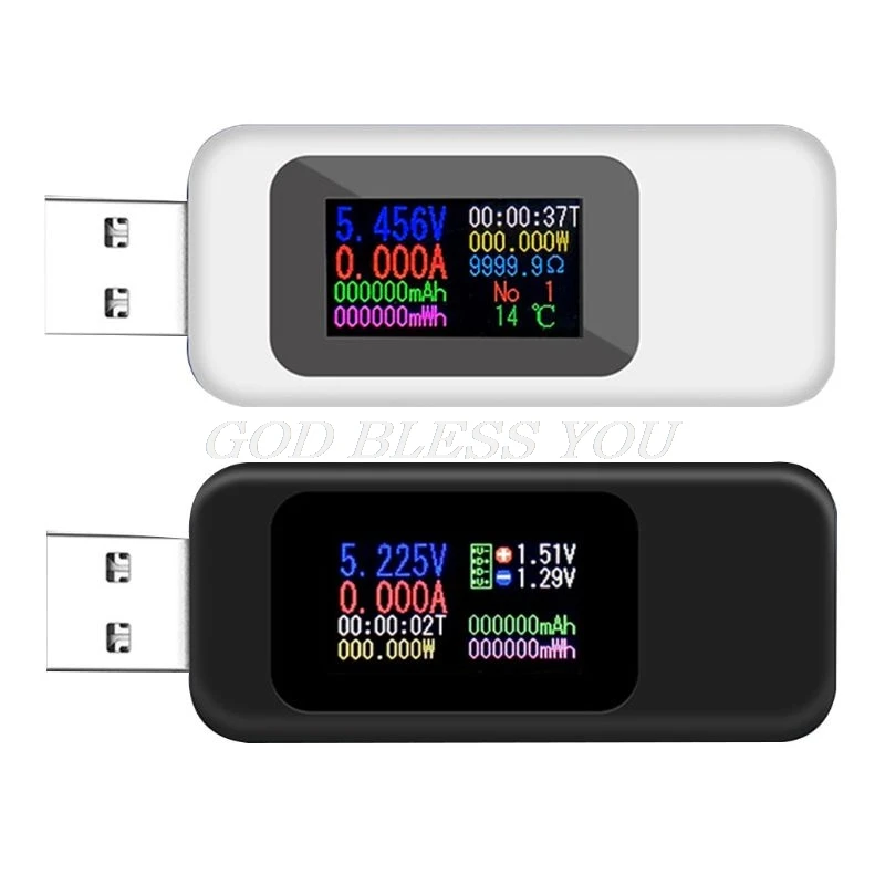 

USB OLED Current Voltage Test Meter Power Capacity Current Measuring Household Tester Accurate Instrument For Electric Appliance