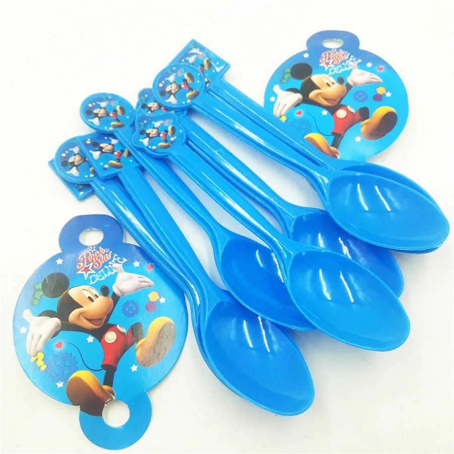 10 шт. пластиковые ложки с Микки Маусом|party supplies birthday|party favorsparty |