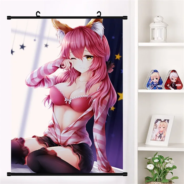 Японское аниме Манга Fate/большой заказ FGO сексуальный tamamo no Mae Косплей стены прокрутки Фреска плакат настенный висящий плакат домашний декор сбор - Цвет: J