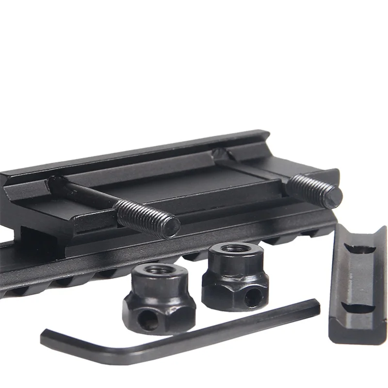 Extension QD Long Riser Scope Mount 12MM Low Profile 20mm Picatinny Weaver Rail Metal Base Adapter Converter 14 Slot for Airsoft Hunting (12)