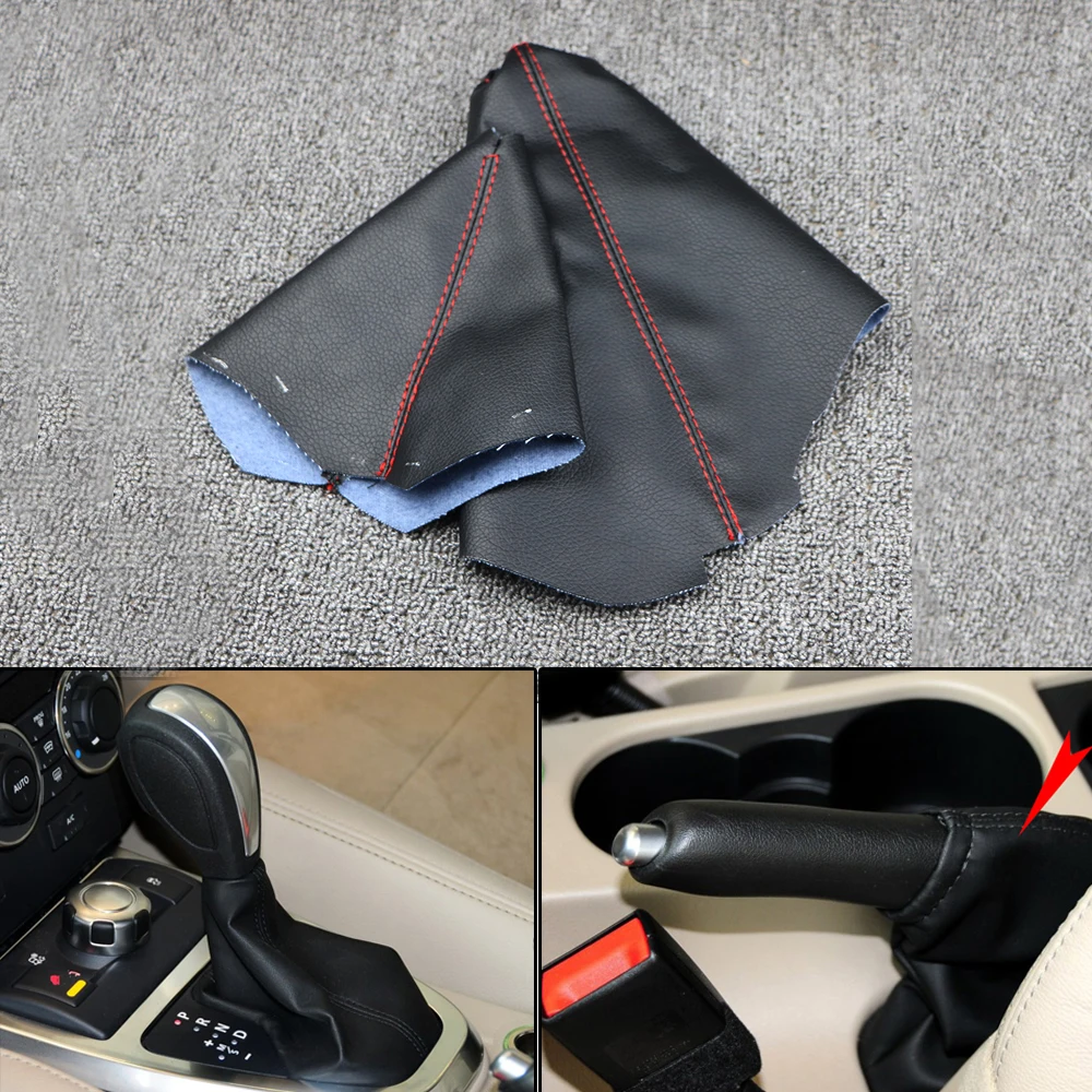 

Red line Shift Gear Change Dust Cover Handbrake Dust Cover Interior LHD For Land Rover Freelander 2 2008-2013 LR006172 LR002758