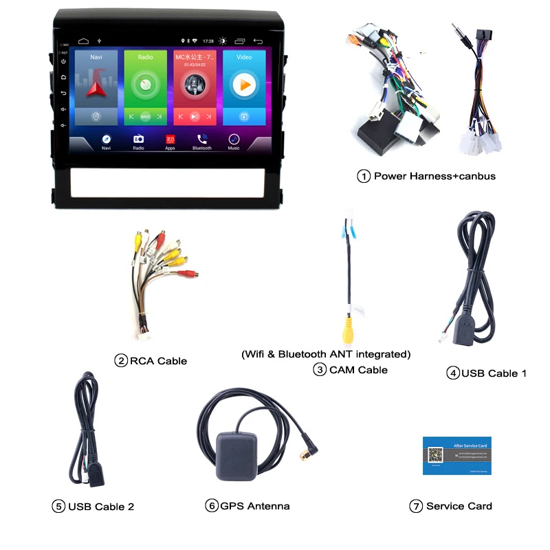 Flash Deal Car Android 8.1 Multimedia Player for TOYOTA Land Cruiser 2016 GPS Navigation Device bluetooth steering wheel control support 1
