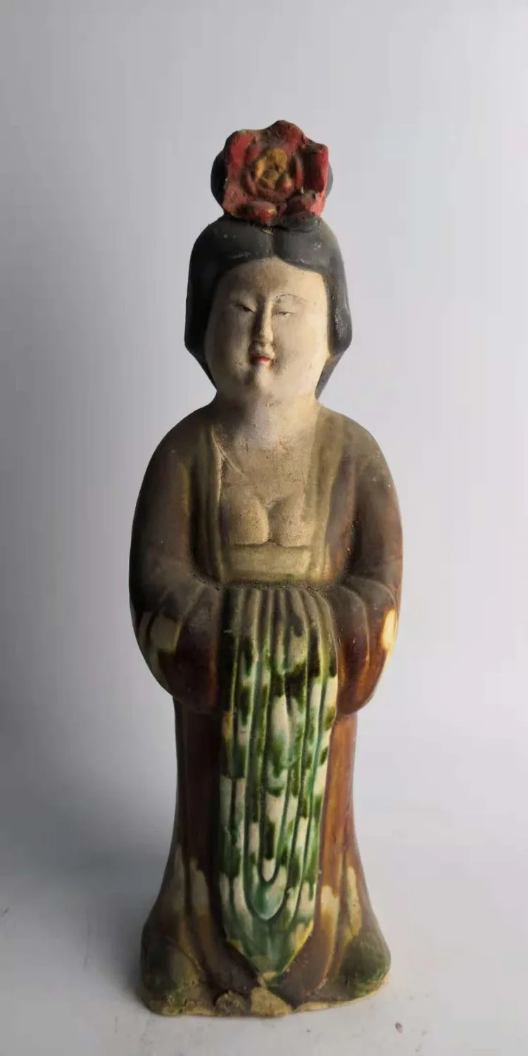 Elaborate Chinese Tang sancai pottery unearthed ancient collection women's statue | Дом и сад