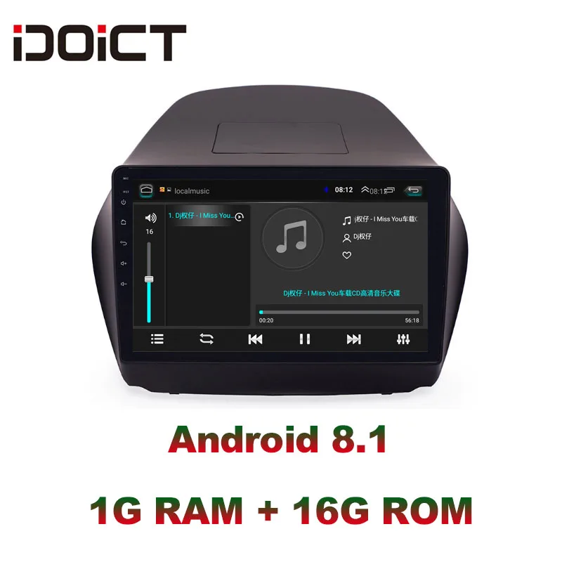 Top IDOICT Android 8.1 Car DVD Player GPS Navigation Multimedia For Hyundai ix35 Radio 2013-2017 car stereo car stereo 4