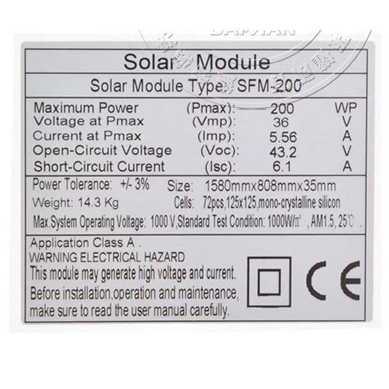 Панель солнечных батарей 200w 24v celulas solares monocristalinas элемент для солнечной батареи фотоэлектрических placas solares de 12 voltios солнечный подогреватель воды для дома