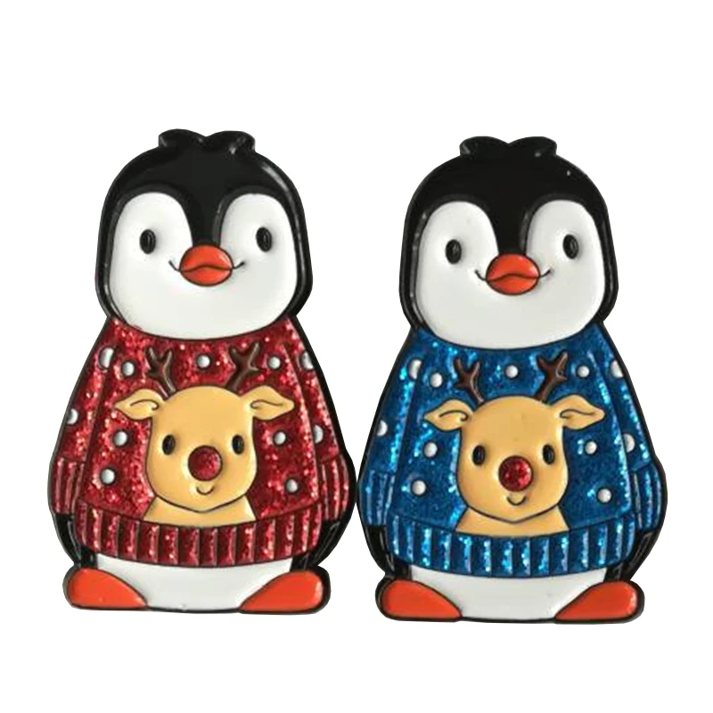 

Christmas penguin soft enamel pin