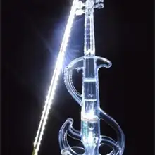 Кристалл акриловая скрипка Белый S Led электронная скрипка электро-акустическая скрипка 4/4