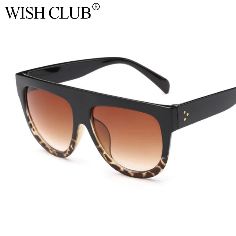 WISH CLUB модные брендовые дизайнерские солнцезащитные очки для женщин негабаритные