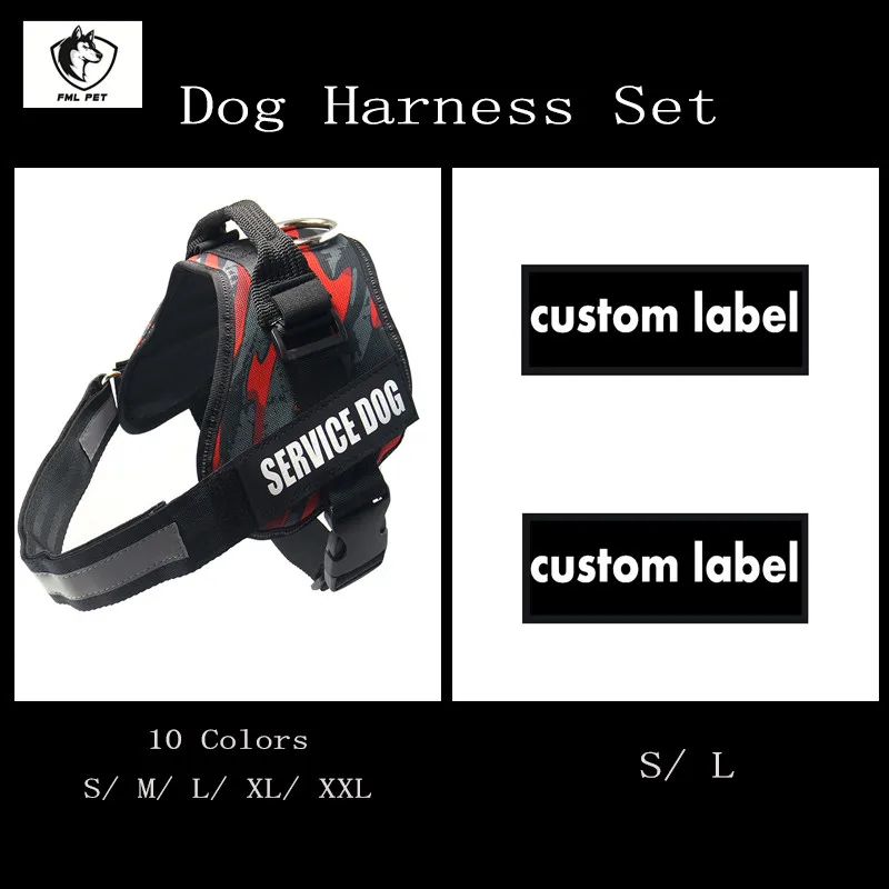 FML Pet Harness Custom Stickers for Dog Harnesses Reflective Service