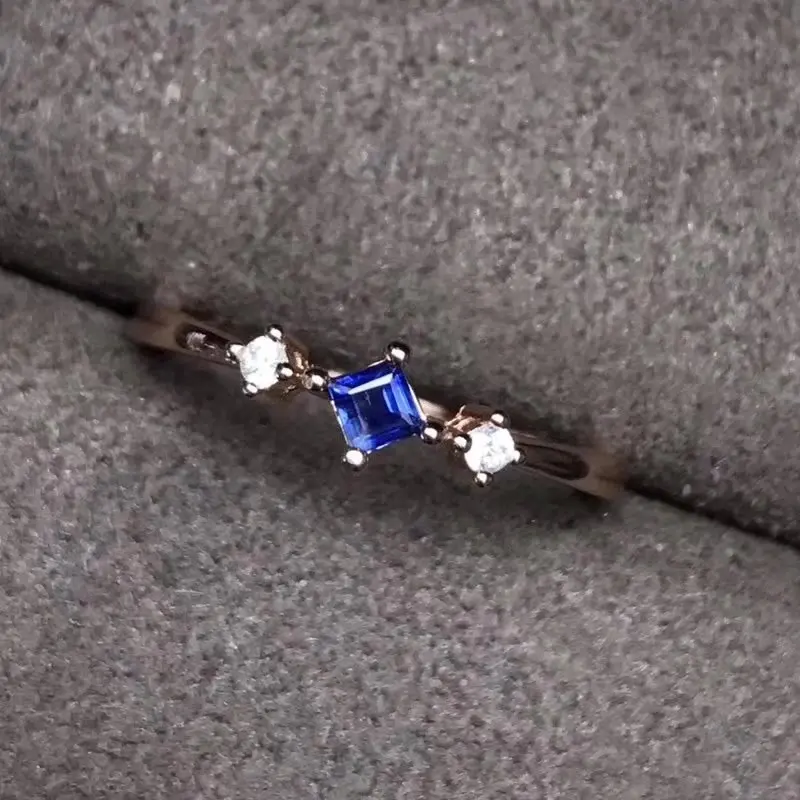 Женское кольцо из серебра 925 пробы 3 мм|fine jewelry|sri lanka sapphiregemstone jewelry |