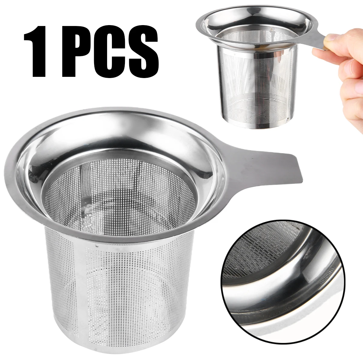 1 шт. сетки Чай Infuser Фильтр для чая для повторного использования свободные Чай Leaf специй фильтр многоразовые Нержавеющая сталь Кухня аксессуары