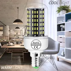 Светодиодная лампа E14 светодиодные лампы 220 V E27 Corn Light 4014 люстра светодиодные лампы в форме свечи труба лампы охраны окружающей среды для