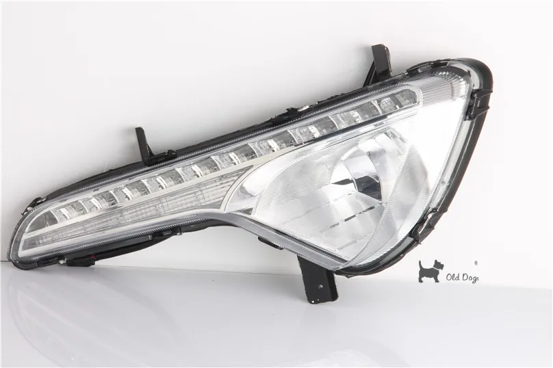 Автомобильный Стайлинг для KIA Sportage 2010~ светодиодный DRL дневные ходовые огни дневной свет водонепроницаемый налобный противотуманный фонарь