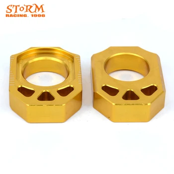 

Motorcycle CNC Gold Axle Block Chain Adjuster For SUZUKI RMZ250 2004-2016 RMZ450 2005-2016 RMX450Z 2010-2015 Morocco Drit Bike
